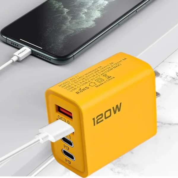 Xiaomi 120W Super Fast Charger 4 Port USB C PD Ultra Fast Charger Quick Cable Type C Charging For Xiaomi iPhone Samsung Charger – Image 6