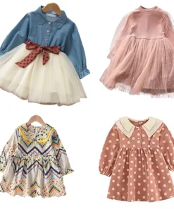 Little Maven 2024 Automn Girls Party Robes de nouveaux enfants