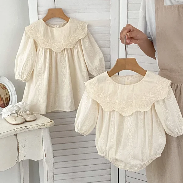 2024 NOUVEAU SPRING COREAN SOBIE SOBIE SOINE KIDES Robes princesse – Image 3