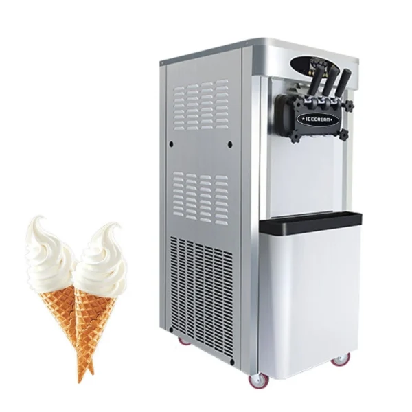 Machine à crème glacée commerciale à 3 saveurs, machine à glace italienne et yaourt glacé en vente