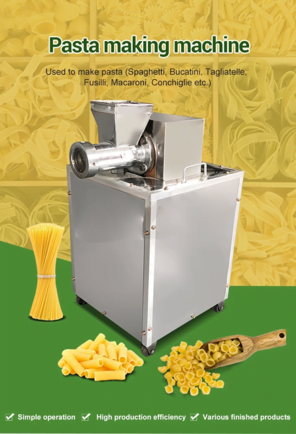 Machine commerciale industrielle italienne pour la fabrication de pâtes, spaghetti et macaroni, extrudeuse de pâtes
