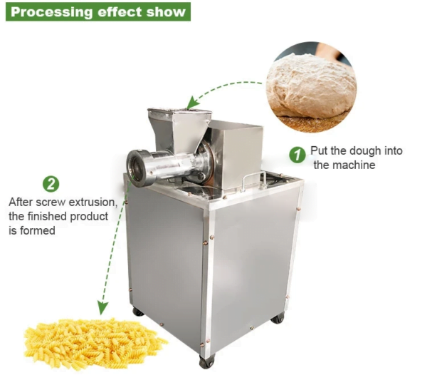 Machine commerciale industrielle italienne pour la fabrication de pâtes, spaghetti et macaroni, extrudeuse de pâtes – Image 2