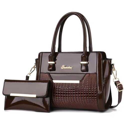 Sacs à main texturés pour femmes, fourre-tout de grande capacité, sacs à bandoulière simples pour maman, tendance, nouvelle collection 2024 – Image 3