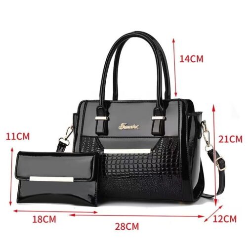Sacs à main texturés pour femmes, fourre-tout de grande capacité, sacs à bandoulière simples pour maman, tendance, nouvelle collection 2024 – Image 2