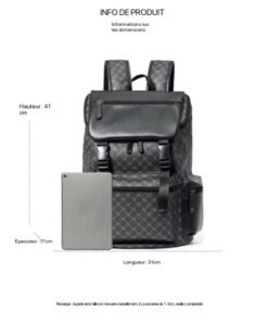Alternative view of sac à dos mode européenne et américaine sac à dos à carreaux version coréenne sac pour hommes marque tendance grande capacité sac de voyage livre de loisirs