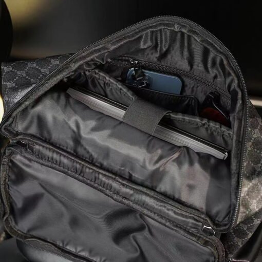 sac à dos mode européenne et américaine sac à dos à carreaux version coréenne sac pour hommes marque tendance grande capacité sac de voyage livre de loisirs – Image 4