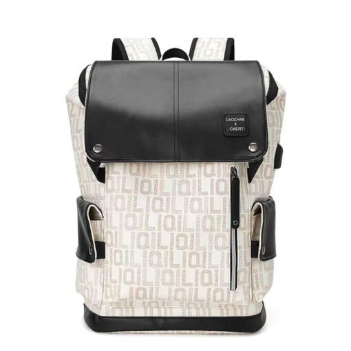 Sac à dos tendance de Style coréen pour hommes, sac d'école décontracté à la mode, sac à dos Alphabet tendance, sac de voyage, nouvelle collection 2024
