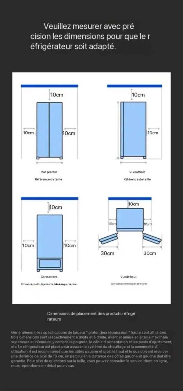 Réfrigérateur à double ouverture croisée, quatre portes, première classe énergétique, ultra-fin, encastrable, grande capacité, sans givre, pour usage domestique – Image 2