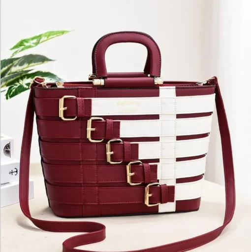 2024 Luxury Handbags Women Bags Designer Large Solid Belt Buckle Crossbody Shoulder Bags Women Messenger Bags Ladies Handbag – Image 5