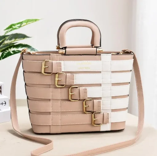 2024 Luxury Handbags Women Bags Designer Large Solid Belt Buckle Crossbody Shoulder Bags Women Messenger Bags Ladies Handbag – Image 4