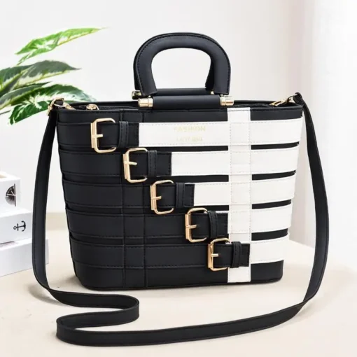 2024 Luxury Handbags Women Bags Designer Large Solid Belt Buckle Crossbody Shoulder Bags Women Messenger Bags Ladies Handbag – Image 2