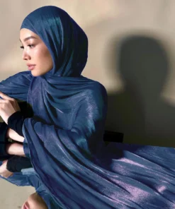 Alternative view of 18 couleurs Hijab Femme Écharpe Brillante Musulmane Longue Foulard Léger Turban Doux Châle Organza Satin Scintillant