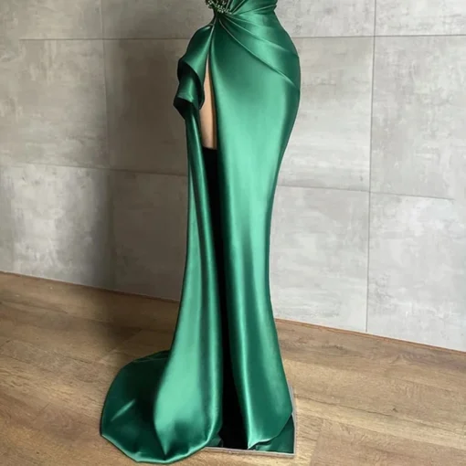 Luxe vert Robes de soirée élégantes Sirène – Image 4