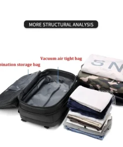 Alternative view of vacuum compression Travel Men Backpack 17 inch Laptop Business for Pumps Large Capacity school Backpack Expanded Hiking backpack