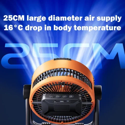 Mini Air Cooler Camping Fan Rechargeable Intelligent Remote Control With Night Light 20000mahcirculator Cooling Power Bank Room – Image 5
