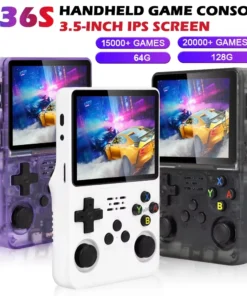 Console de jeu vidéo portable rétro R36S, système Linux, écran IPS 3,5 pouces, lecteur vidéo de poche portable avec 128 Go de jeux, cadeau Mini Boy