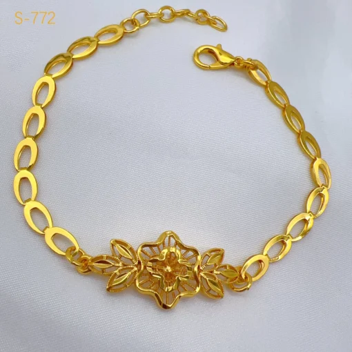 Dubai Ethiopian 24K Gold Color Bridal Jewelry Set For Women Nigerian Long Tassel Necklace Bracelet Earring Ring Sets Party Gift – Image 4