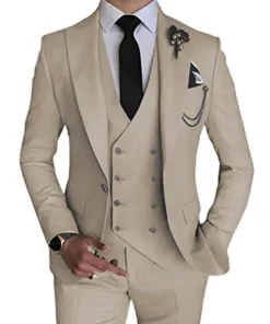 Nouveauté Homme Loisirs Boutique Affaires Costume Uni pour Mariage, comprenant Manteau, Pantalon, Gilet en Ensemble de 3 Pièces, Blazer Robe, Veste, et Pantalon.