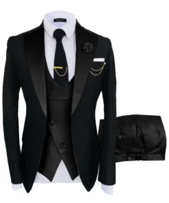 (Jacket +Vest +Pants )Suits For Mens Casual Business Suit Social Formal Suit 3 Pieces Set Groom Wedding Men