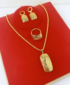 Alternative view of Dubai 24k Gold Color Necklace Sets for Women Ethiopian African Bridal Pendant Jewelry Set Indian Jewellery Party Gifts