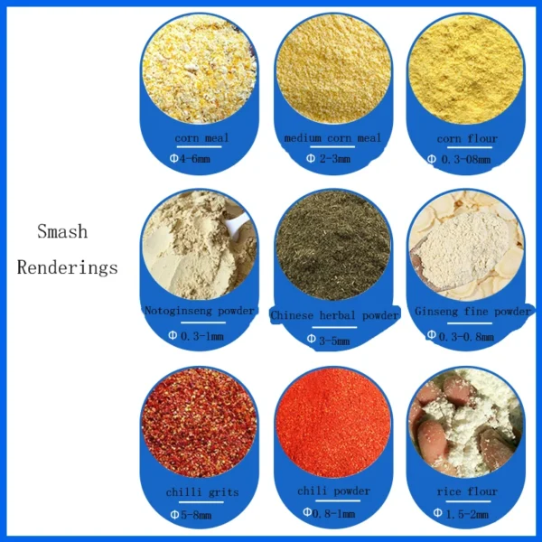 High Power Electric Grinding Machine Grinder Grain Spice Corn Crusher Commercial Household Wet and Dry Food Mill Powder Flour – Image 5