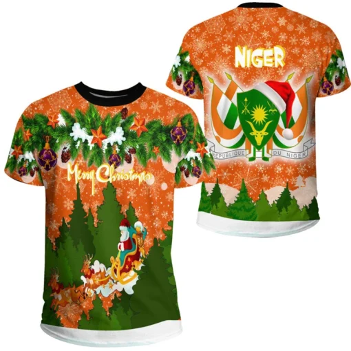 T-shirt graphique avec carte et drapeau du Niger, manches courtes pour garçons d'Afrique. T-shirt décontracté avec écusson, emblème national, pour hommes et enfants – Image 5