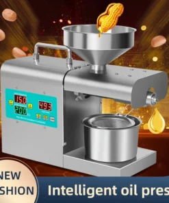 110V/220V Automatic Cold Press Oil Machine Sunflower Seeds Olive Oil Extractor Intelligent Digital Dispaly