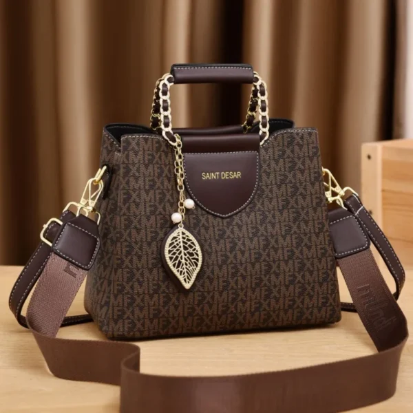 2024 New Exquisite Handheld Shoulder Messenger Tote Bags Large Capacity Crossbody Women's Bag Printing Leather Luxury Handbags – Image 2