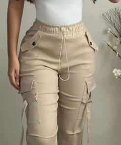 Alternative view of Pantalon Cargo Mode Printemps, Design avec Poches