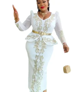 Robes Africaines Élégantes pour Femmes 2024 : Nouveaux Vêtements Africains Grande Taille, Tenue de Mariage Turque, Robe Longue de Soirée Dashiki, Ensembles Ankara et Robe