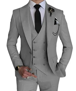 Alternative view of Nouveauté Homme Loisirs Boutique Affaires Costume Uni pour Mariage, comprenant Manteau, Pantalon, Gilet en Ensemble de 3 Pièces, Blazer Robe, Veste, et Pantalon.
