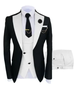 Alternative view of (Jacket +Vest +Pants )Suits For Mens Casual Business Suit Social Formal Suit 3 Pieces Set Groom Wedding Men