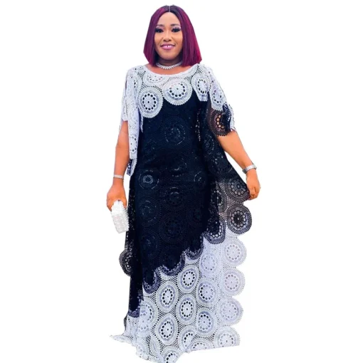 Robes de soirée africaines pour femmes, élégantes robes en dentelle, vêtements africains, nouvelle mode musulmane, abayas, robe 2023. – Image 3