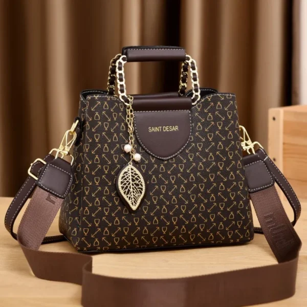 2024 New Exquisite Handheld Shoulder Messenger Tote Bags Large Capacity Crossbody Women's Bag Printing Leather Luxury Handbags – Image 3