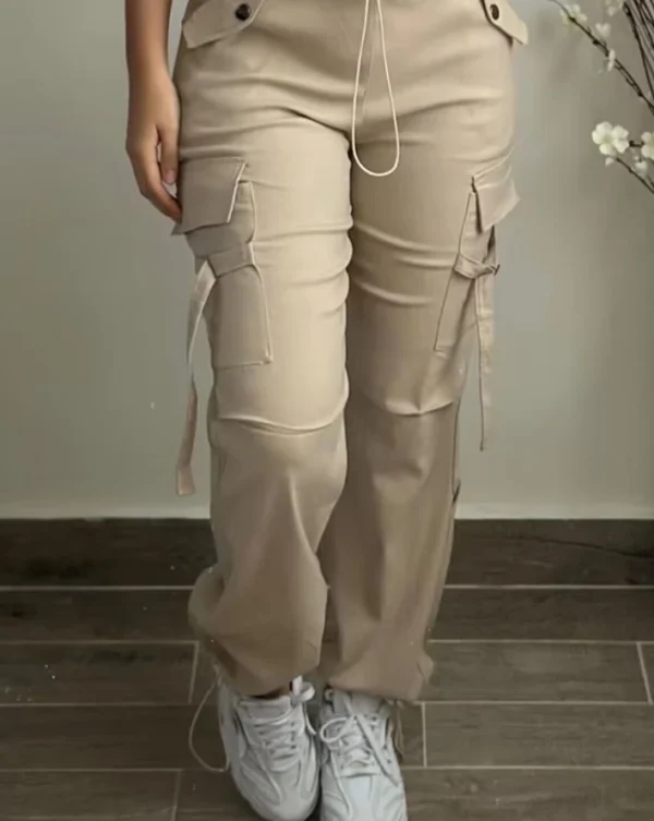 Pantalon Cargo Mode Printemps, Design avec Poches – Image 3