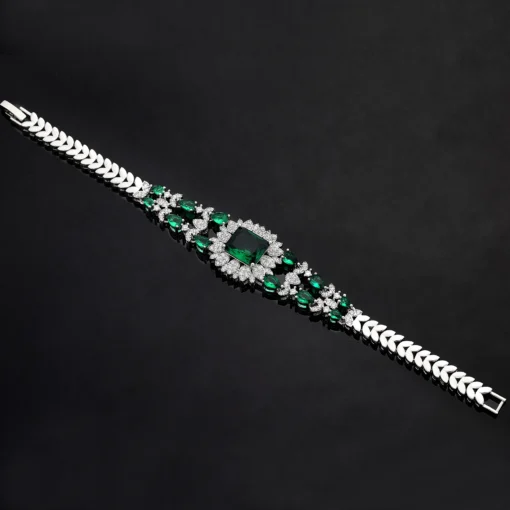 Ensembles Complet de Bijoux pour Femmes, 4 Pièces de Luxe, Colliers de Mariage en Cristal CZ de Dubaï et du Nigéria, Spécial Fêtes. – Image 6