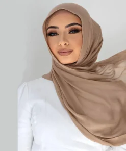 Écharpe à Bords à Double Couture en Coton Modal Uni pour Femmes Musulmanes, Doux et Léger Châle en Rayonne, Hijab 185x85cm
