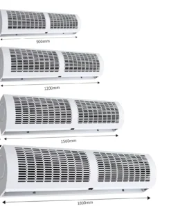 Rideau d'air de haute qualité, vent naturel à haute vitesse, faible bruit, disponible en plusieurs tailles, populaire pour les portes