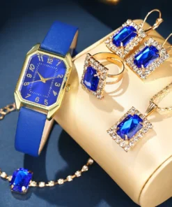 6/5/1PCS Luxury Fashion Square Women's Watches Brand Ladies Quartz Wristwatch Jewelry Set Classic Simple Femme Relogio Feminino