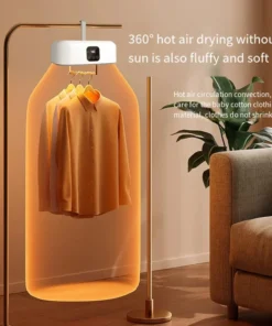 Sèche-linge portable, sèche-linge portable pour appartements, maison, voyages, camping-cars, mini sèche-linge électrique compact et pliable avec sac de séchage