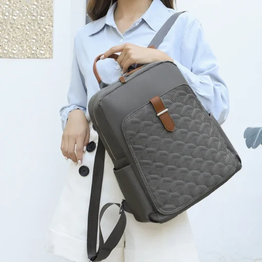 New Fashion Women Backpack Designer Fashion Nylon Cloth School Bags Large Capacity Travel Back Pack Multifunctional Shoulder Bag – Image 3