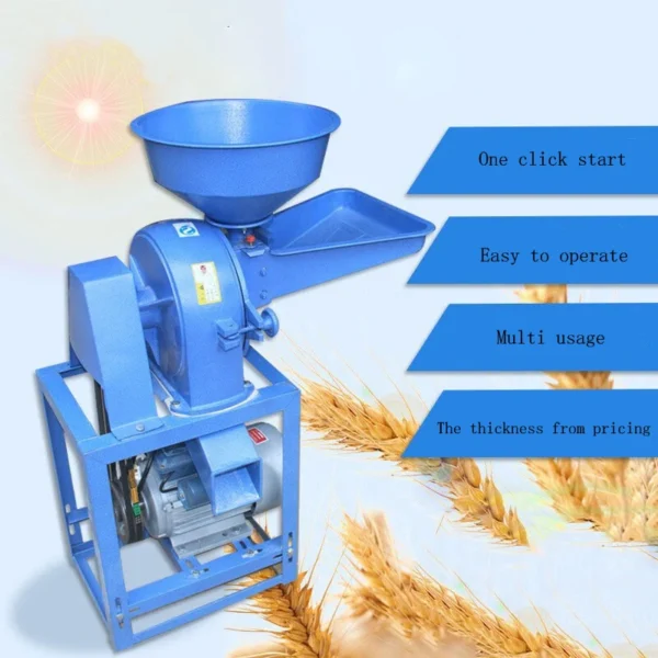 High Power Electric Grinding Machine Grinder Grain Spice Corn Crusher Commercial Household Wet and Dry Food Mill Powder Flour – Image 3