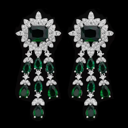 Ensembles Complet de Bijoux pour Femmes, 4 Pièces de Luxe, Colliers de Mariage en Cristal CZ de Dubaï et du Nigéria, Spécial Fêtes. – Image 4
