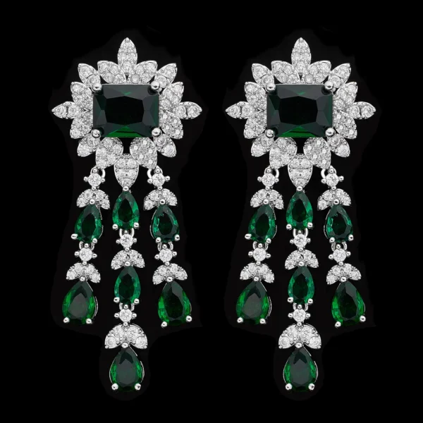 Ensembles Complet de Bijoux pour Femmes, 4 Pièces de Luxe, Colliers de Mariage en Cristal CZ de Dubaï et du Nigéria, Spécial Fêtes. – Image 4