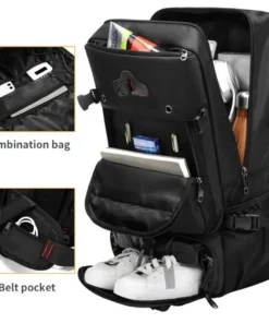 Alternative view of Men 35/50/60/80L Travel Backpack Laptop Business Dual Use Backpack Expandable USB Port Bag Large Capacity Waterproof Backpack