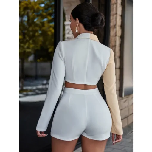 Fashion Hot Style Suit Short Style New Two Piece Set Woman 2 Pieces Chic and Elegant Sets for Women Women's Suits 2-piece Blazer – Image 4