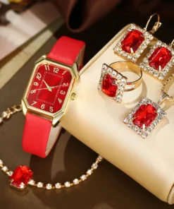 Alternative view of 6/5/1PCS Luxury Fashion Square Women's Watches Brand Ladies Quartz Wristwatch Jewelry Set Classic Simple Femme Relogio Feminino