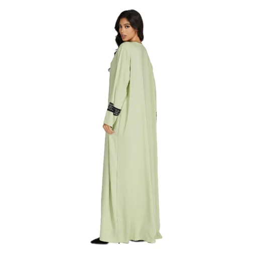 Grande taille 2024 Caftan traditionnel en coton, robe marocaine de plage ou maison, dashiki, abaya à manches courtes, robe de couverture africaine pour femmes – Image 2