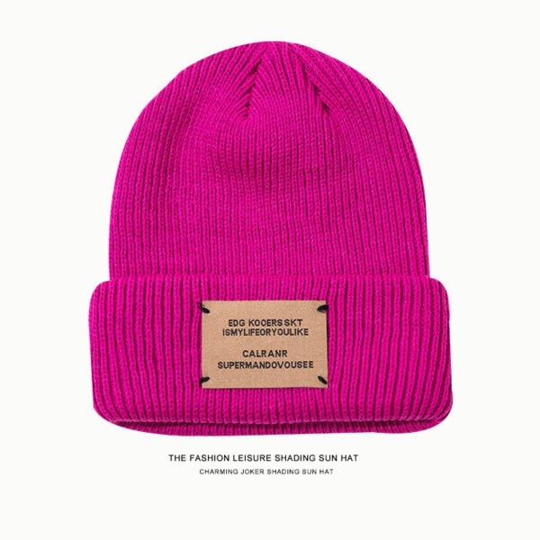 Chapeau tricoté en laine qui montre votre visage – Image 12