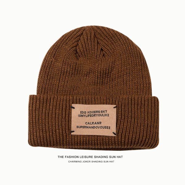 Chapeau tricoté en laine qui montre votre visage – Image 7
